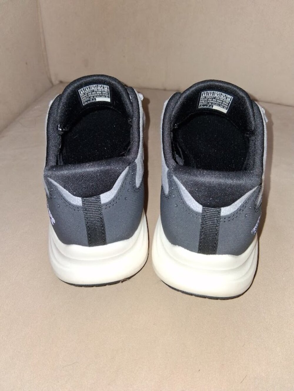 Skechers Women's Cozy Fit Contour Foam Gray Black Slip Ins Sz 8.5 - Picture 4 of 9